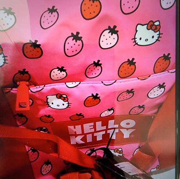 NWT Beautiful 3peice Travel Bag Hello Kitty 🍓! Will receive a free Hello Kitty - Picture 3 of 11
